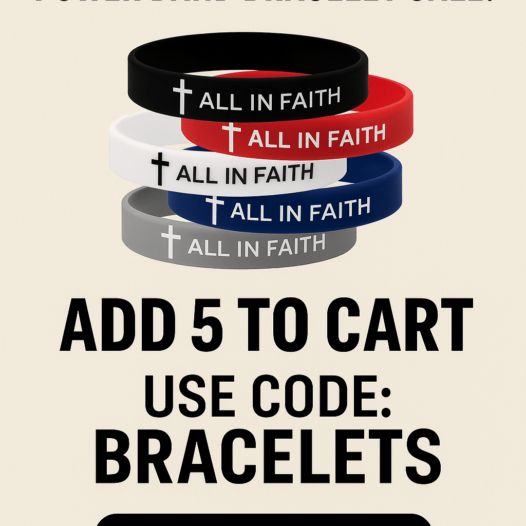 All In Faith Power Band Bracelet Sale | Silicone Motivational Bracelets