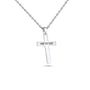 Customizable Stainless Steel Cross Necklace With Chain