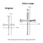 Five Tool Baseball Bat Cross Necklace Sizing Guide