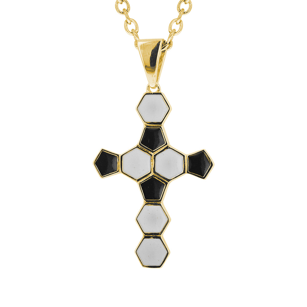 Soccer Ball Cross Necklace
