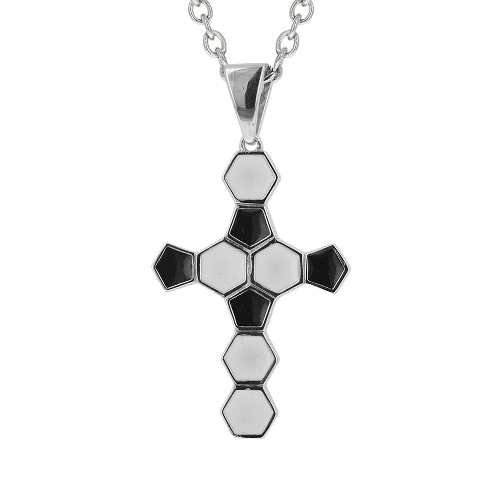 Soccer Ball Cross Necklace