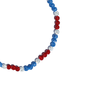 Red White & Blue Americano Iced Out Baseball Bead Necklace