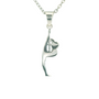 Cheerleader Scorpion Stunt Necklace With Cross | Sterling Silver