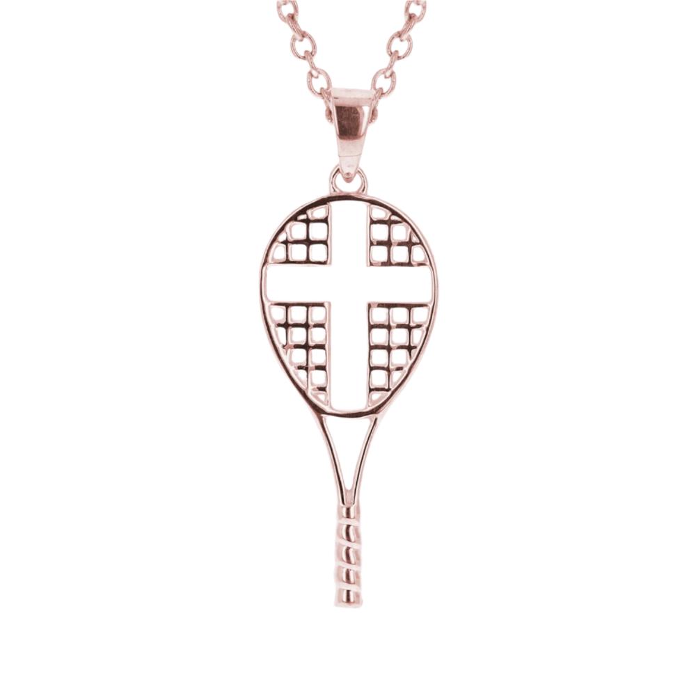 Gold Mini Love All Tennis Cross