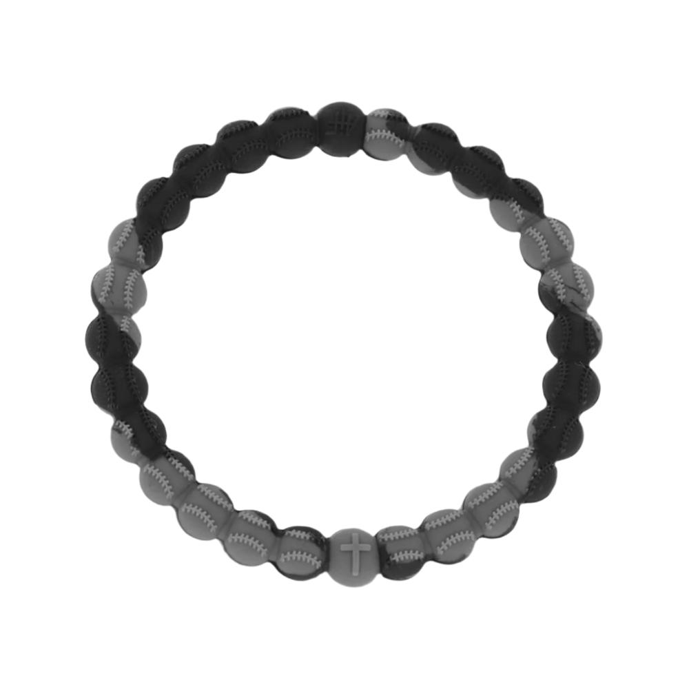 Baseball Power Bracelet Black And Grey