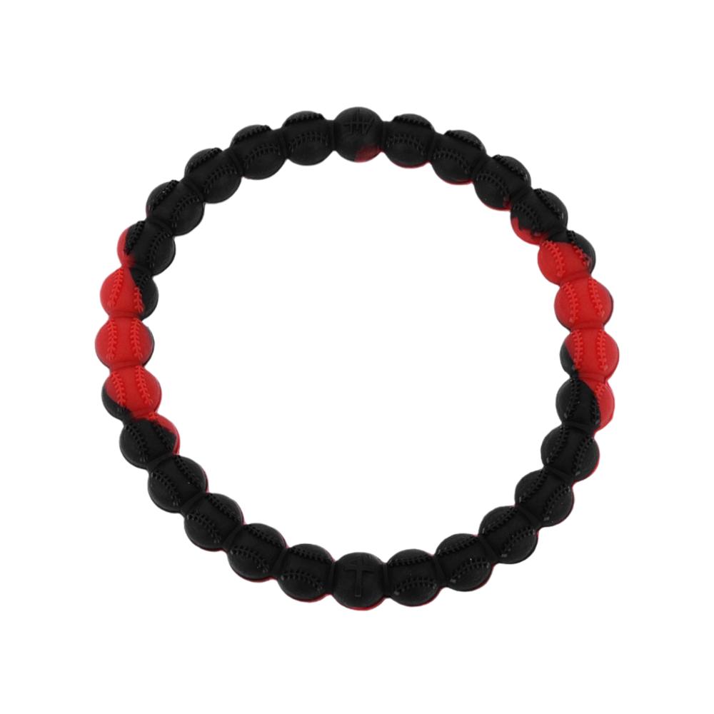 Baseball Power Bracelet Red And Black