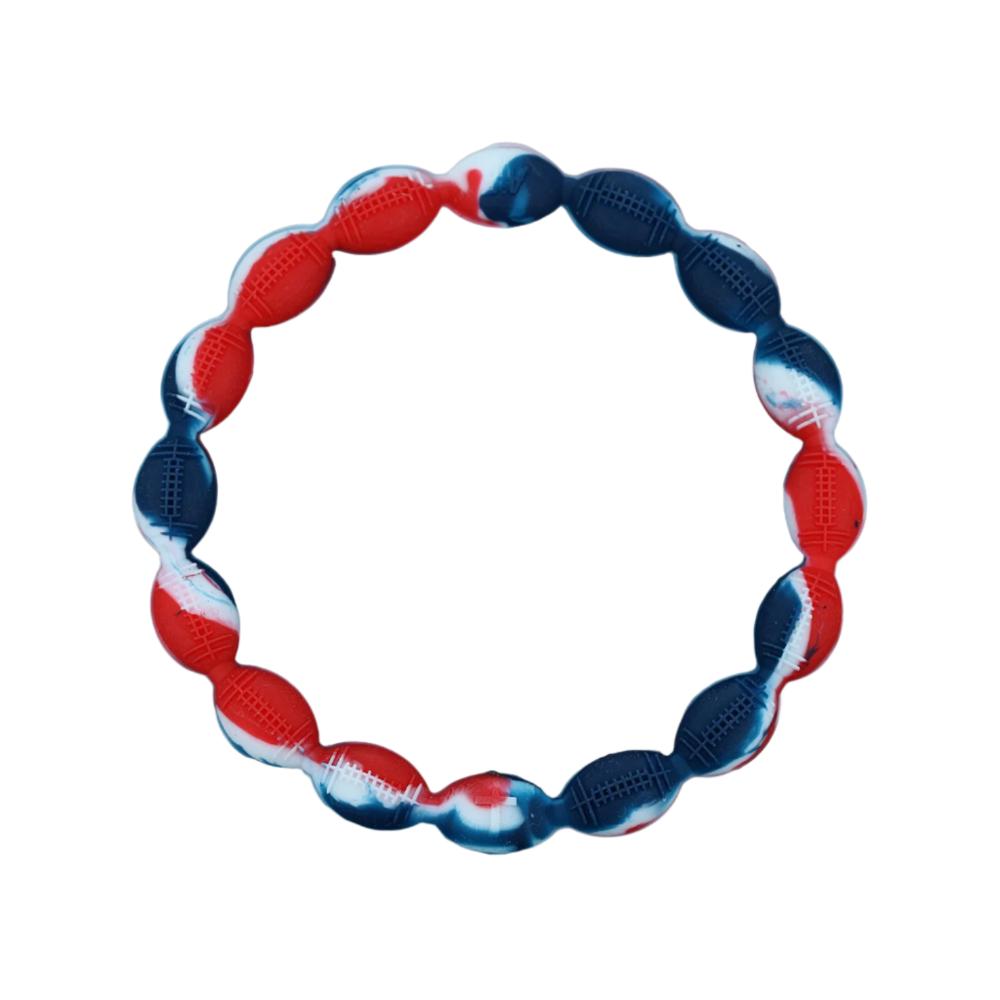 Football Power Bracelet Red, White, And Blue