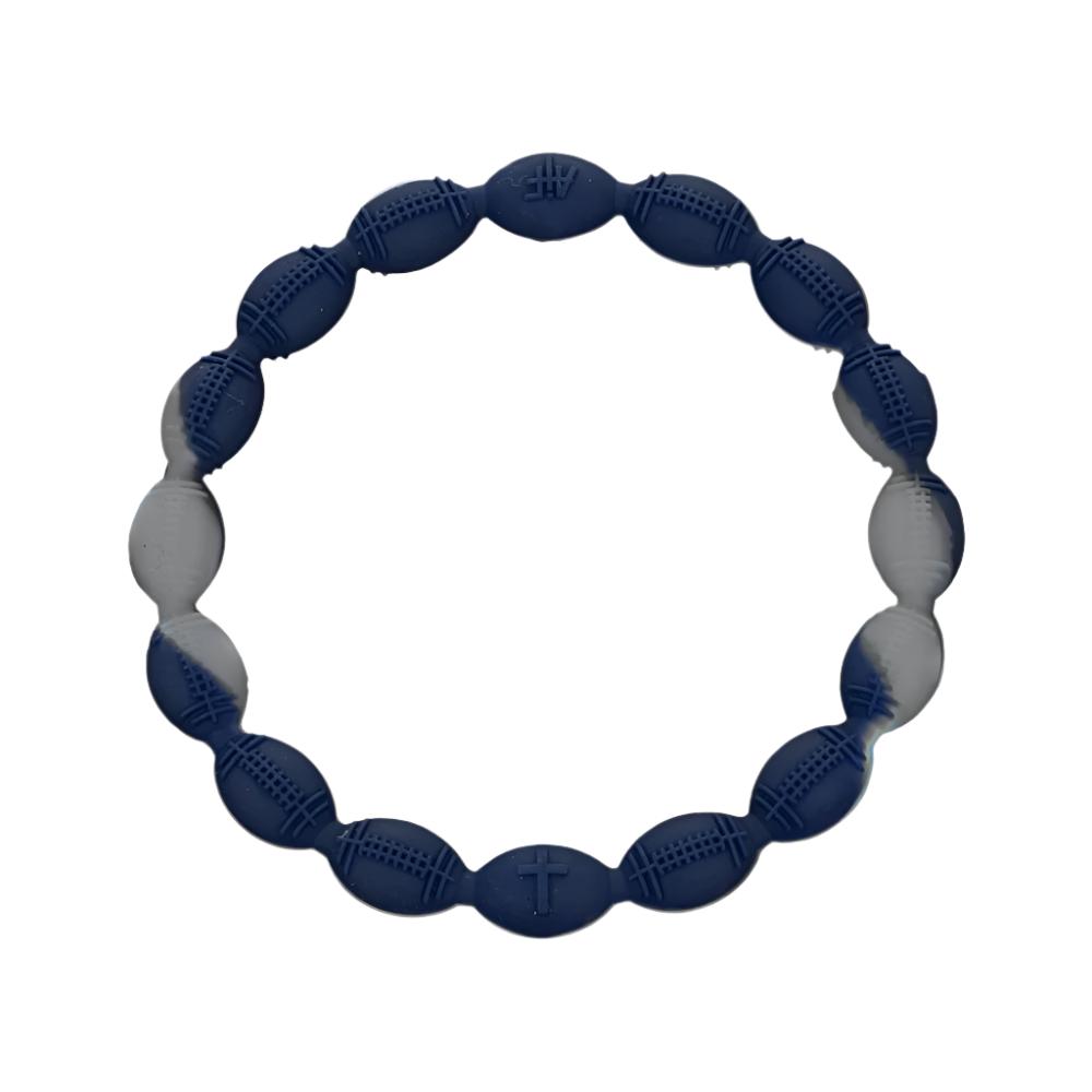 Football Power Bracelet Silver And Blue