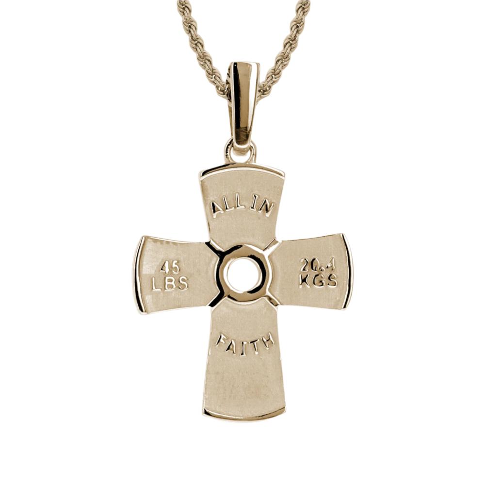 AIF 45 LBS Weight Cross Necklace