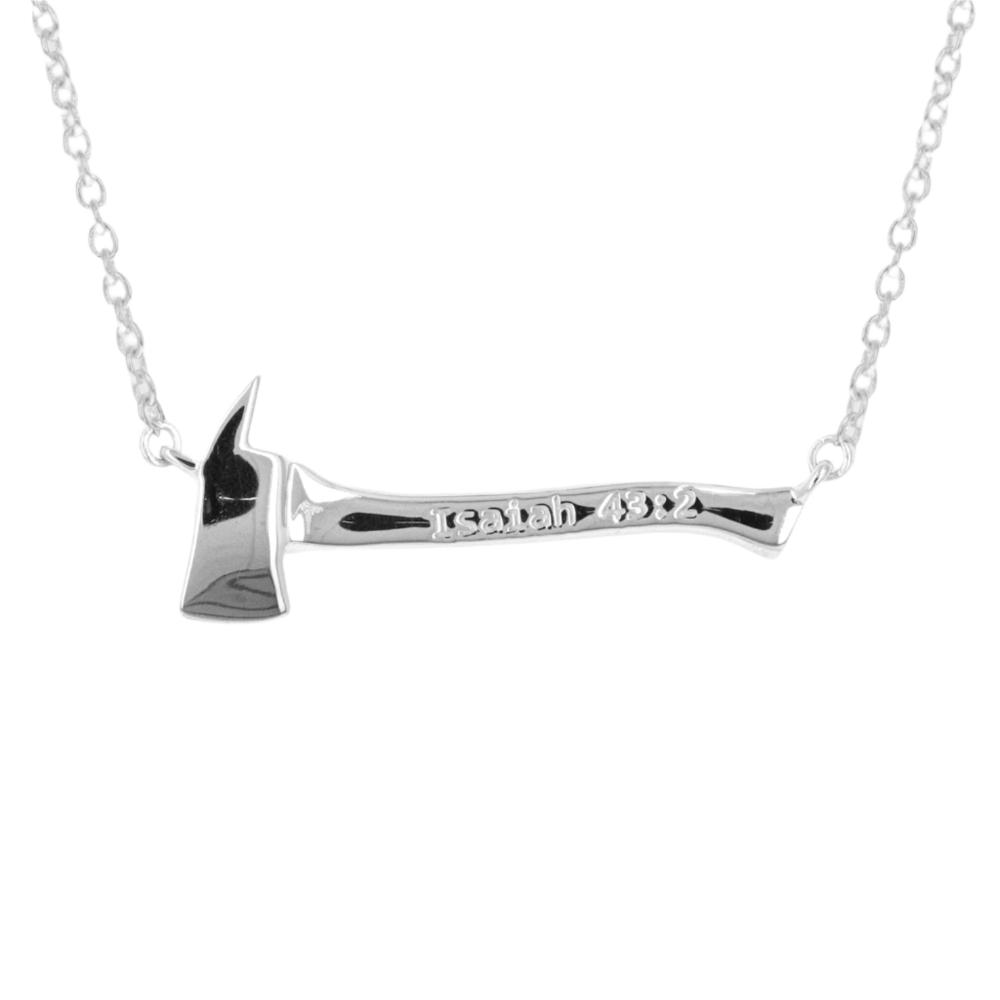 Gold Mini Firefighter Axe Necklace