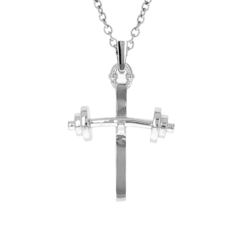 Gold Youth Barbell Cross