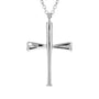 Youth Baseball Bat Cross Necklace | Sterling Silver | Baseball Bat Cross Pendant