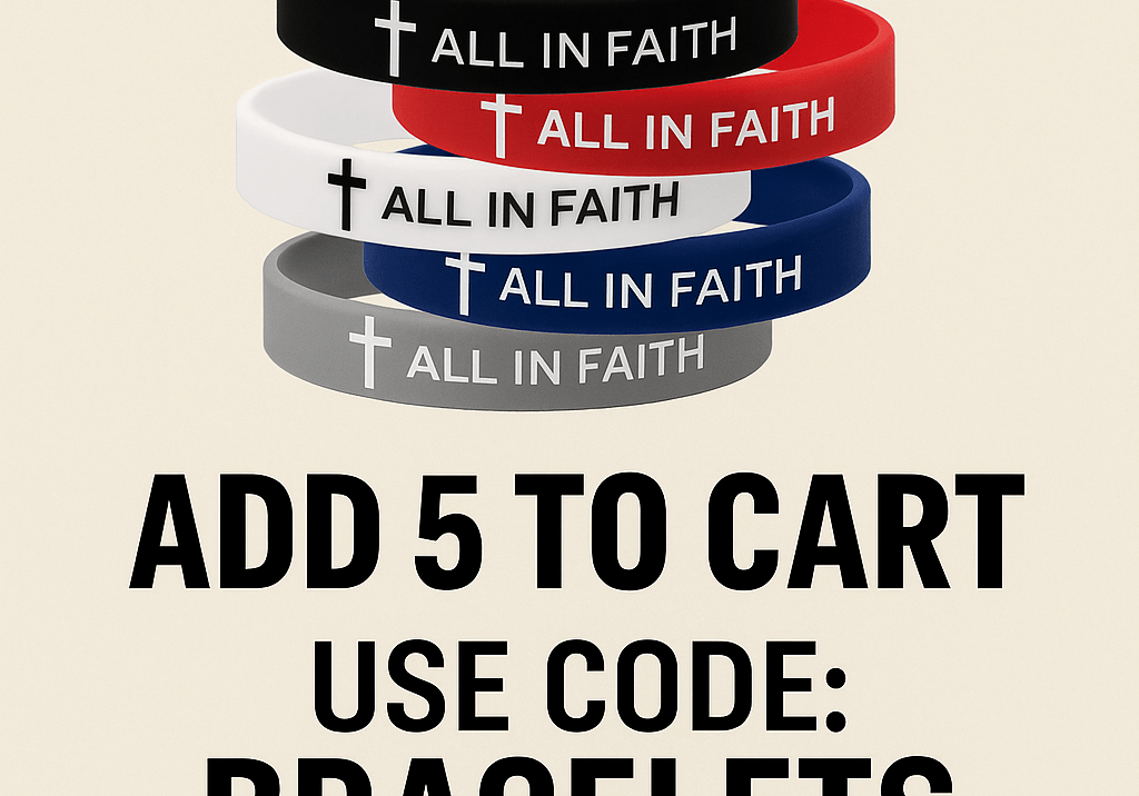 All In Faith Power Band Bracelet Sale | Silicone Motivational Bracelets