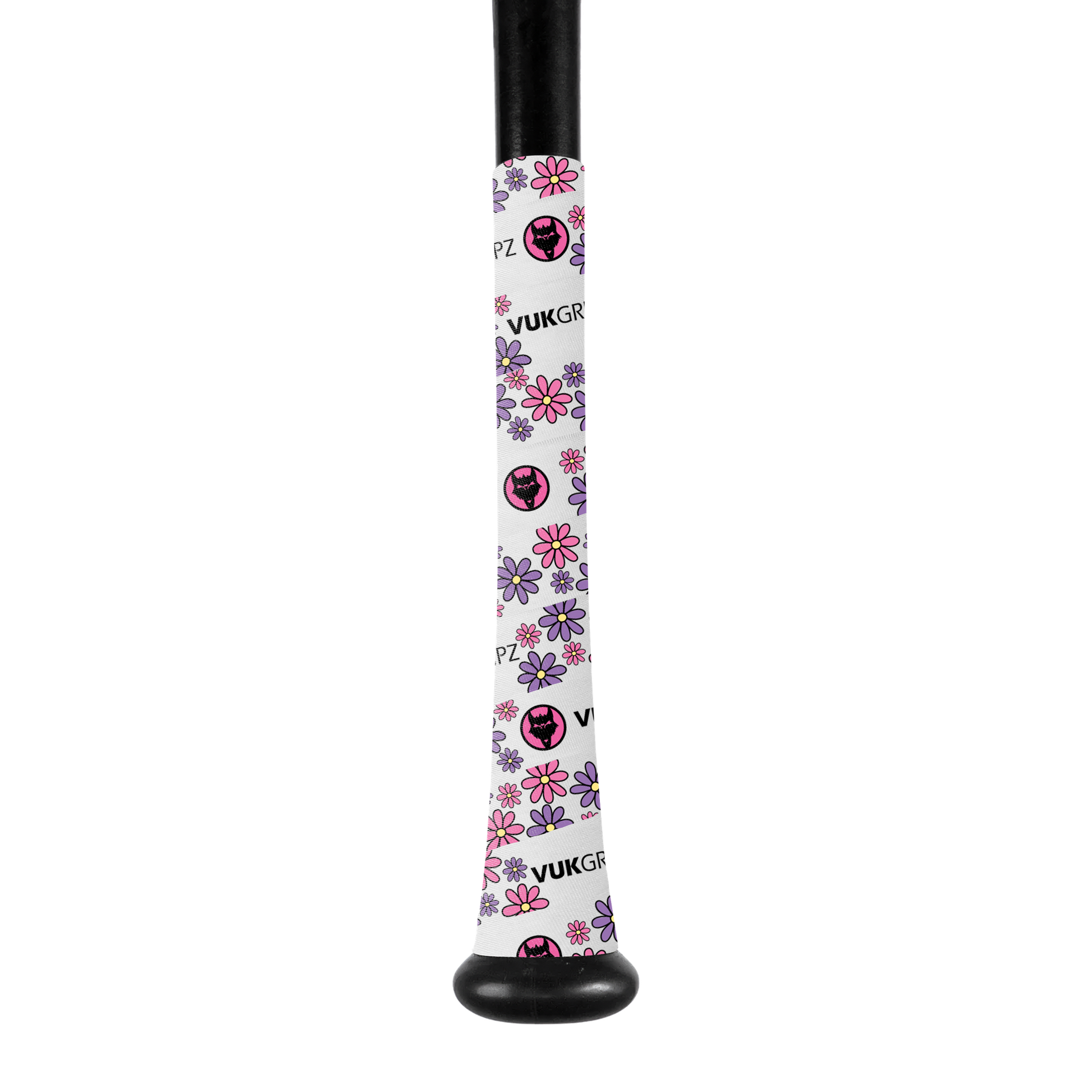 Flower Bat Grip Tape featuring vibrant floral designs and logos for optimal performance in Fastpitch.
