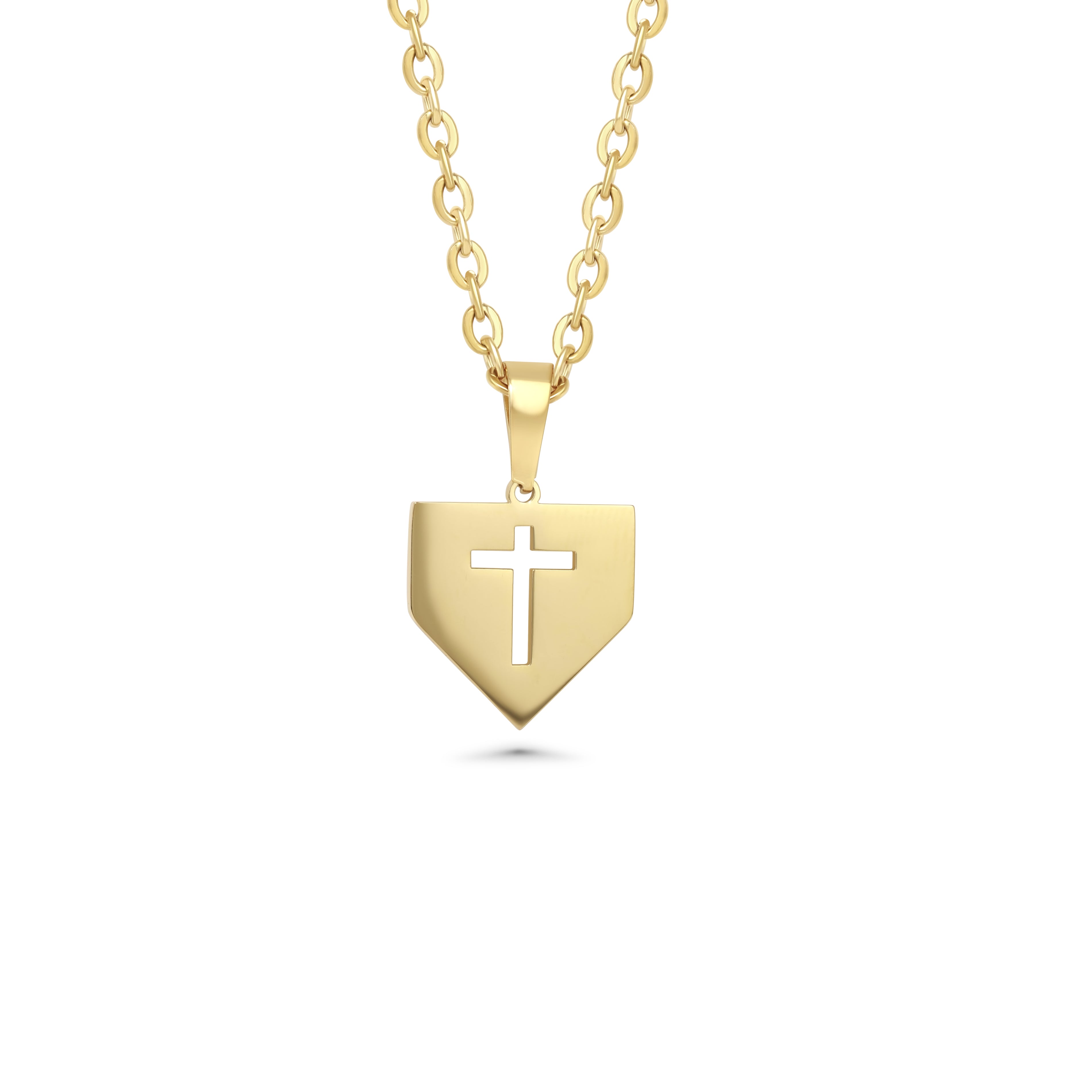 Baseball Home Plate Cross Necklace