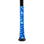 Butterfly Bat Grip Tape on a bat showcasing a colorful blue design with butterflies and logos.