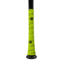 Extra Long Bat Grip Tape on a black bat, providing enhanced comfort and control for players.