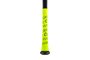 Legacy Bat Grip Tape on a black bat, showcasing its bright yellow color and textured grip for ultimate control.