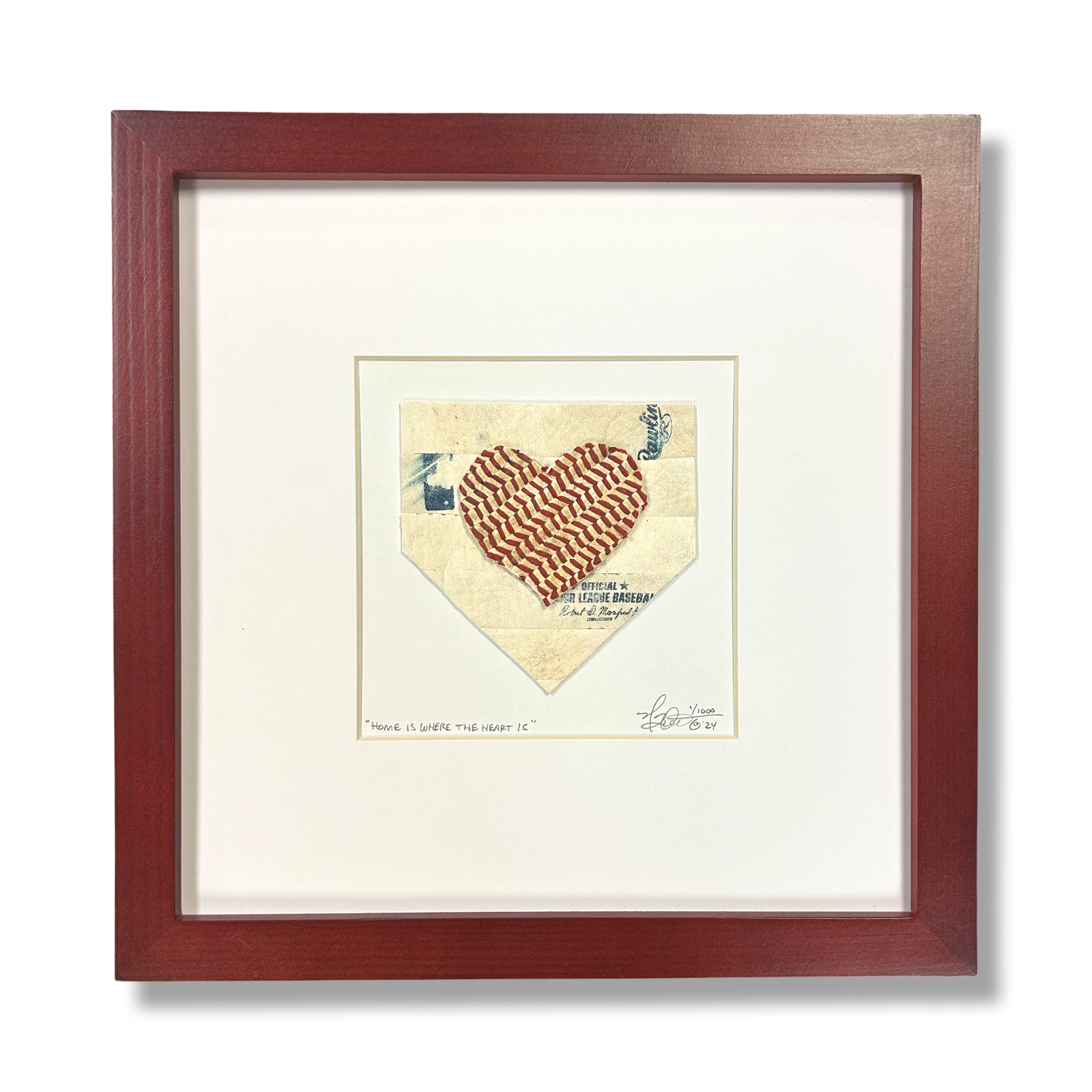 Home and Heart Original Baseball Art
