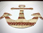 The Anchor Original Artwork - Made from Actual Used Baseballs, featuring a unique anchor design stitched with baseball leather.