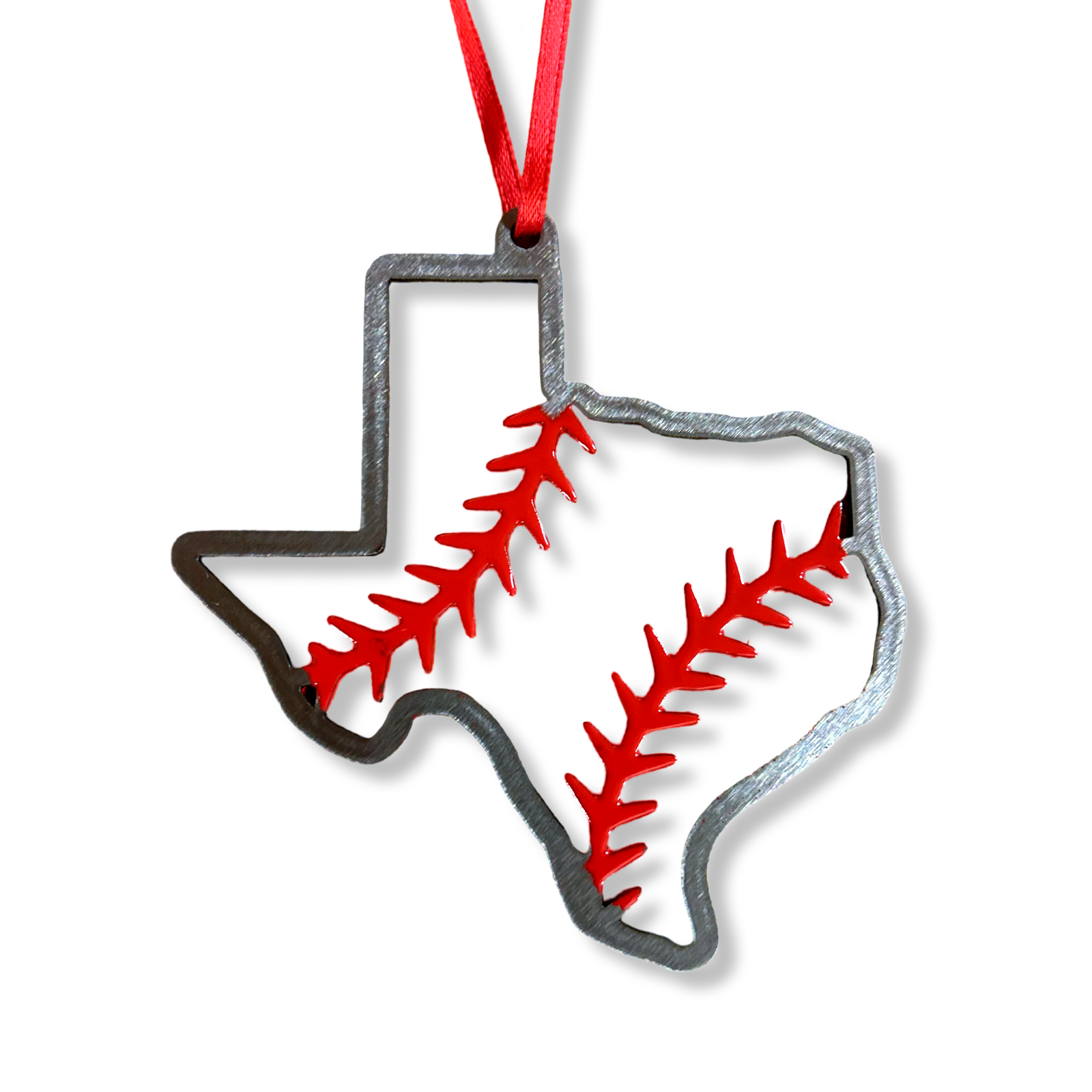 Baseball Ornament - Baseball Stitches Inside Texas “STEEL UNITED" Christmas Ornament