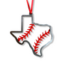 Baseball Ornament - Baseball Stitches Inside Texas “STEEL UNITED" Christmas Ornament