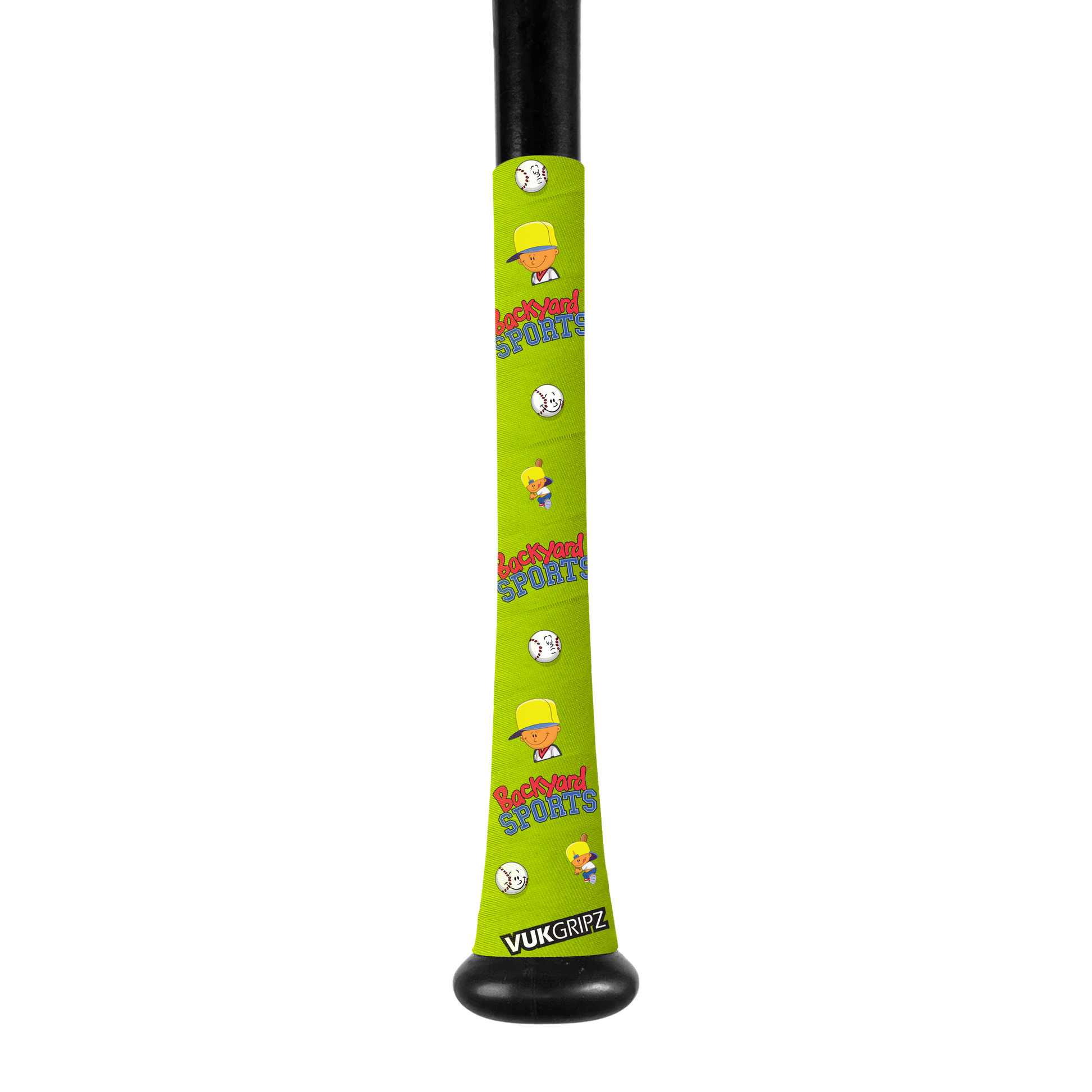 Pablo Sanchez Bat Grip Tape (Backyard Baseball) on a bat, showcasing vibrant design and comfort for players.