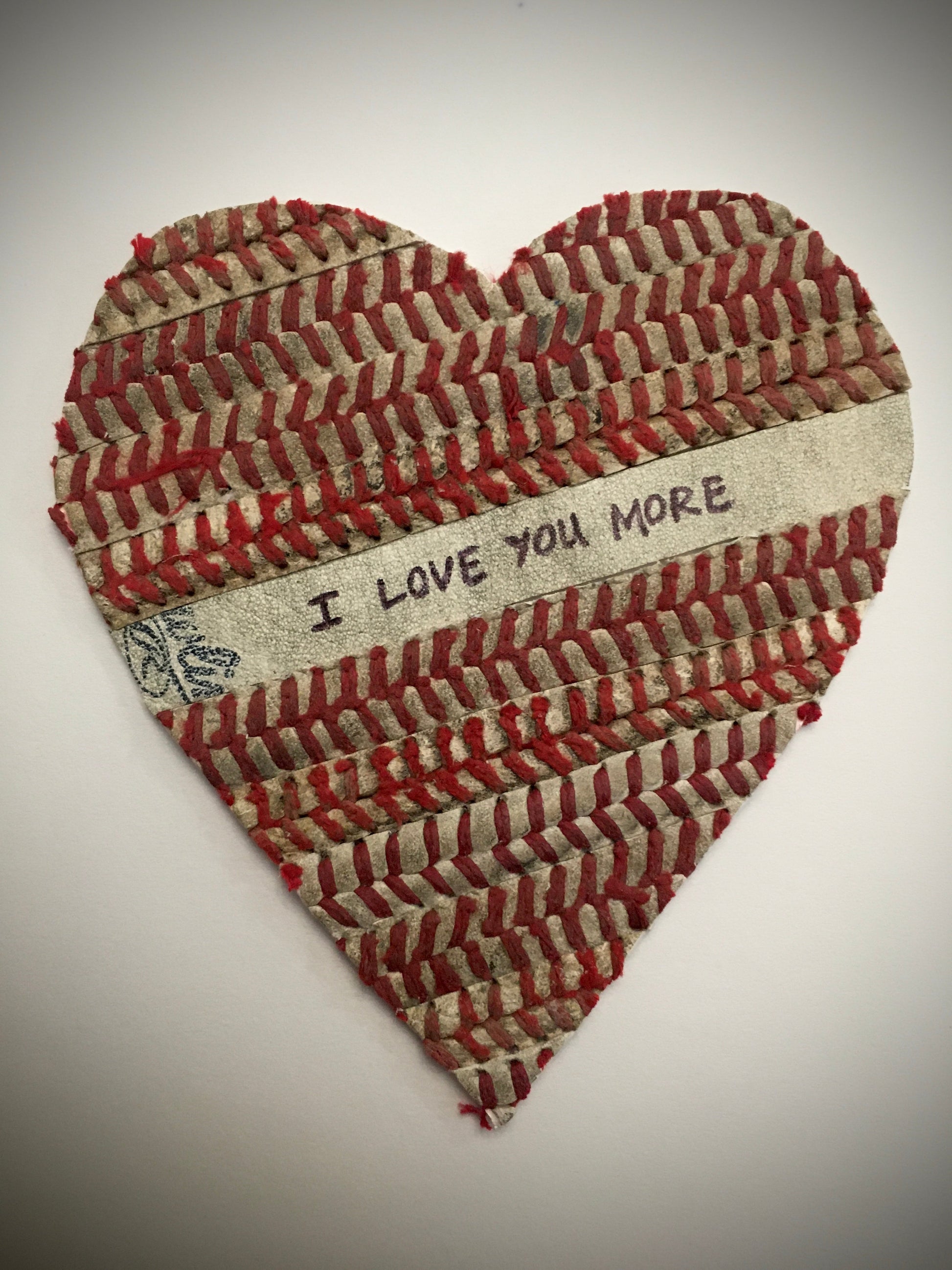 Baseball "Seams of Love" Custom Inscription Artwork