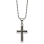 Christian Cross Necklace | Black Carbon Fiber