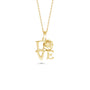 Love Baseball Necklace | Yellow Gold