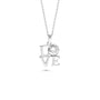 Love Baseball Necklace | White Gold