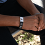 Bible Verse Bracelet Bundle – Buy 2 & Get a Free Gift – close-up of wrist wearing a faith bracelet with scripture.