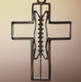Christian Football Cross Necklace In Silver | All In Faith Gridiron Football Cross Pendant