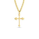 Athlete's Cross | Weightlifting Necklace | Barbell Necklace | Yellow Gold