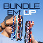Iced Out Baseball Bead Necklace Bundle – Buy 3 & Get a Free Gift displayed in a hands-on photo showcasing vibrant colors.