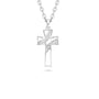 Open Stitch Baseball Cross Necklace | Sterling Silver