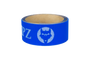 Blue Bat Grip Tape with White on a roll, perfect for achieving optimum grip during batting.