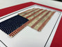 Nebraska Baseball Artwork - Made from Reclaimed Baseballs featuring U.S.A. flag style design made from used baseballs.
