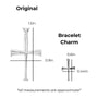 Baseball Cross Bracelet Charm Size