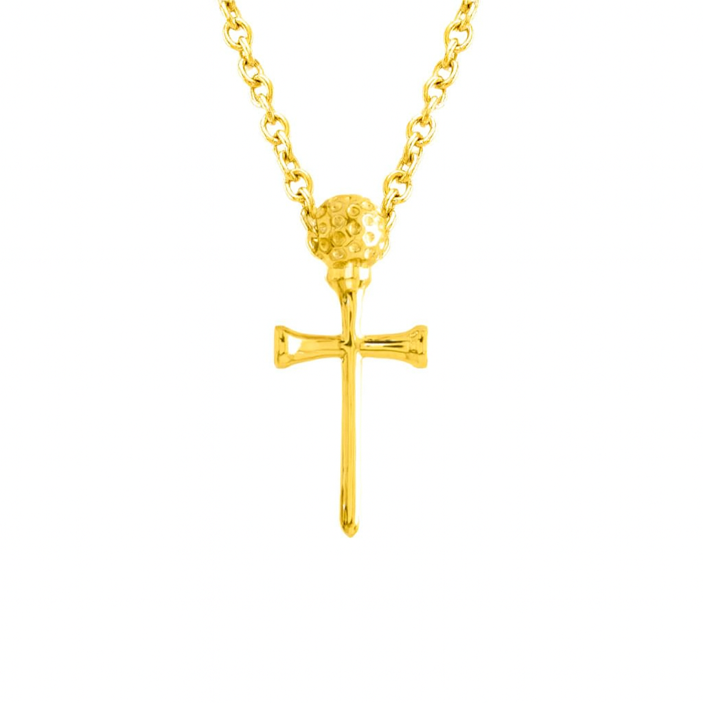 Golf Tee Cross Necklace