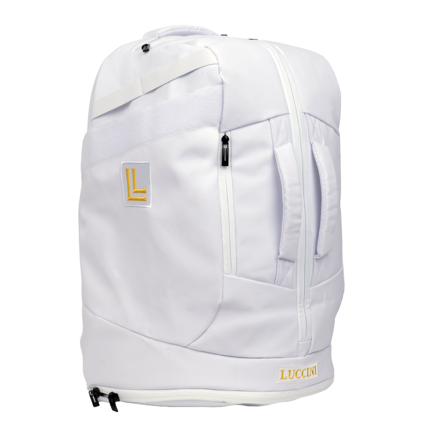 Luccini Baseball Duffel Gear Bag – White