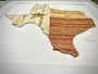 Texas State Original Artwork - made from used baseballs featuring Texas map design.