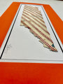 Tennessee Framed Original Baseball Artwork - made from actual used baseballs, showcasing unique baseball patterns.