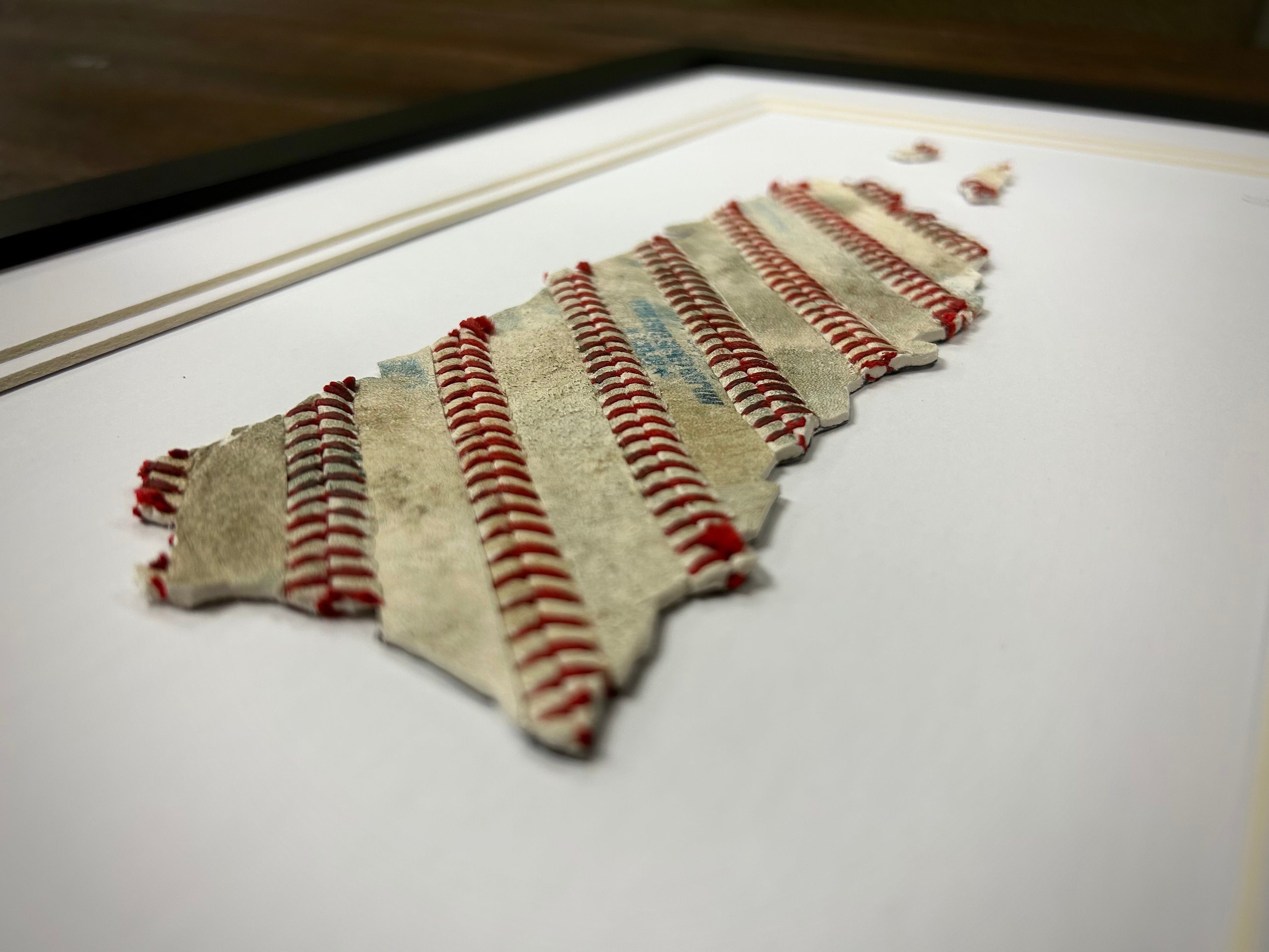 Puerto Rico Original Artwork - made from actual used baseballs, showcasing the island's handcrafted design.
