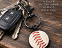 The Baseball Seams Company Black Baseball Seam Keychain, product detail view