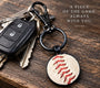 The Baseball Seams Company Black Baseball Seam Keychain, product detail view