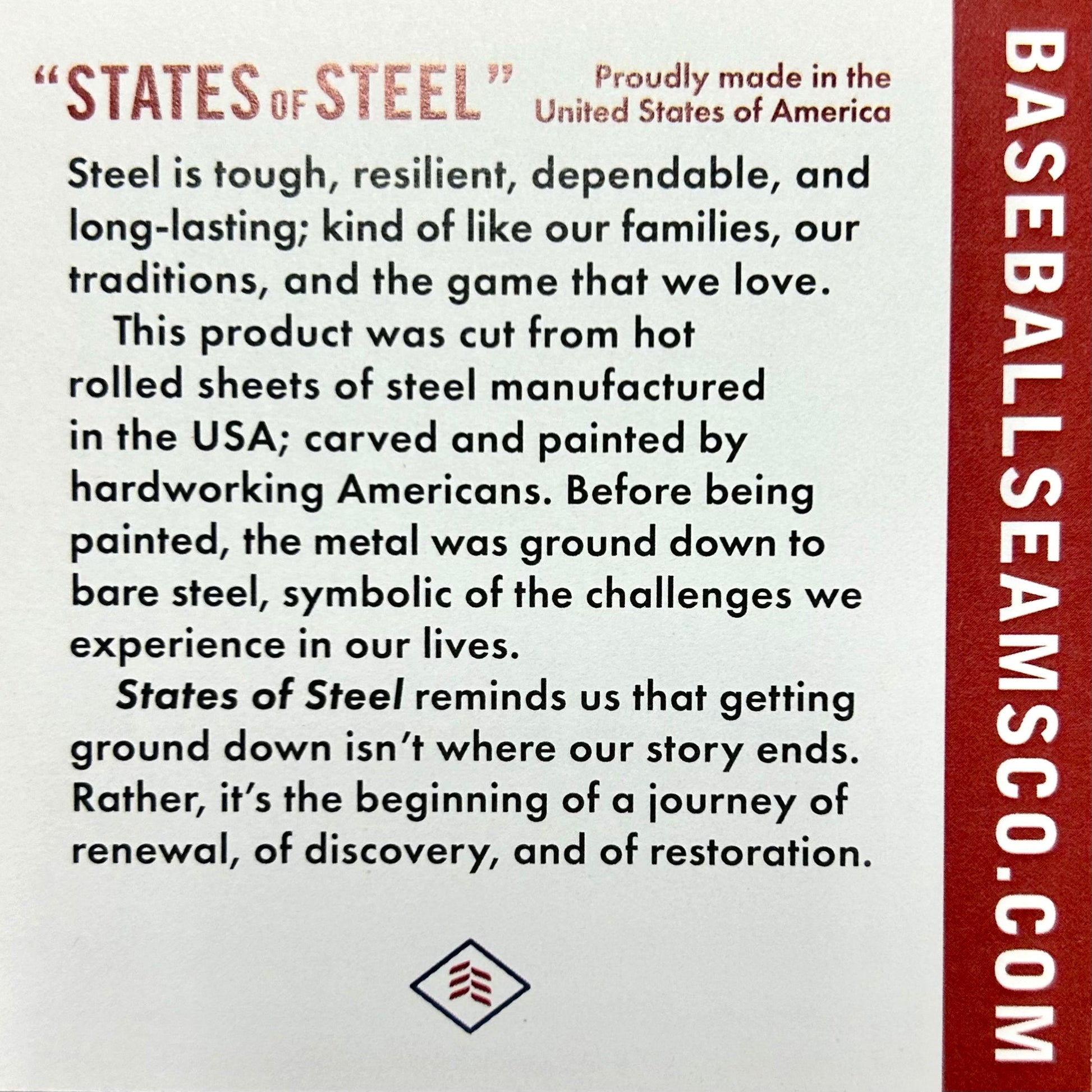 Baseball Ornament - Baseball Stitches Inside Texas “STEEL UNITED" Christmas Ornament