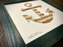 The Anchor Original Artwork - Made from Actual Used Baseballs, featuring a framed anchor design from baseball leather.