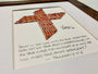 The Baseball Cross - Original Artwork Made from Actual Used Baseballs featuring a cross and inspirational quote.