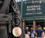 The Baseball Seams Company Black Baseball Seam Keychain, product detail view